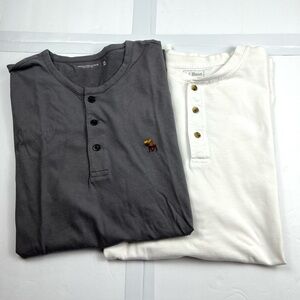 Abercrombie & Fitch Soft AF and LL Bean Men’s Henley Tee Lot of 2 size XXL